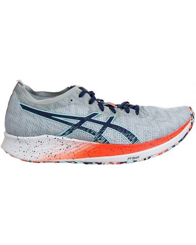 Asics Magic Speed Grey Running Trainers - Blue