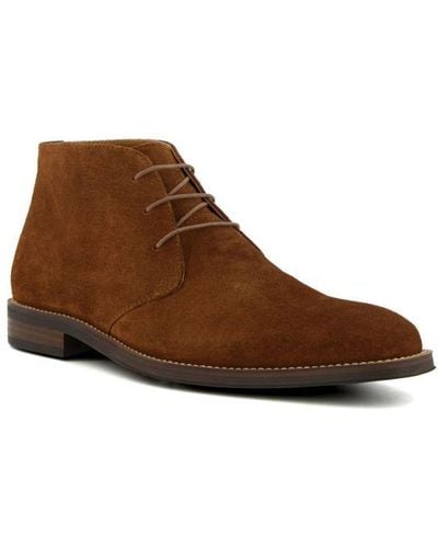 Dune Malone Casual Chukka Boots Suede - Brown