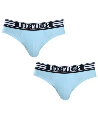 Bikkembergs Pack-2 Slips Fashion Comfortable And Breathable Fabric Bkk1usp07bi Man - Blue