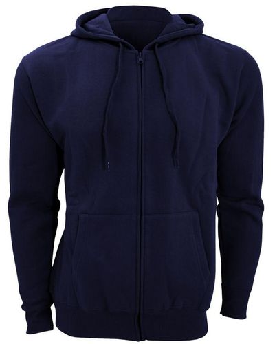 Sol's Seven Full Zip Hooded Sweatshirt / Hoodie (French) - Blue