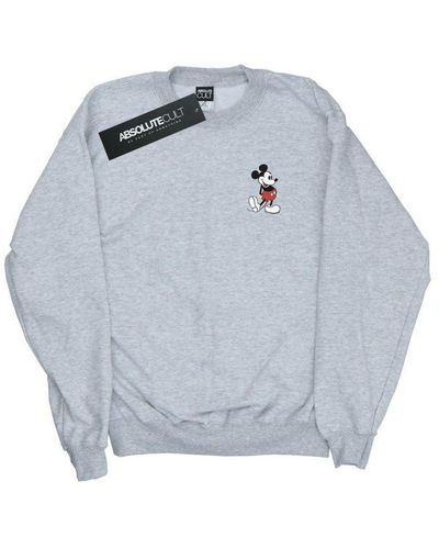 Disney Mickey Mouse Kickin Retro Chest Sweatshirt (Sports) - Grey