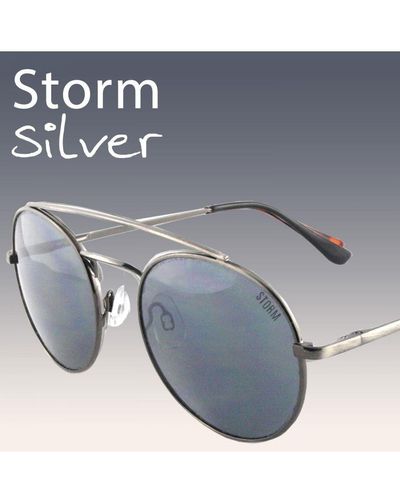 Storm Round Aviator Style Fashionable Sunglasses - Blue