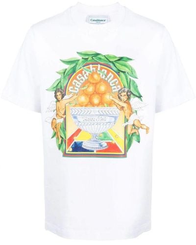 Casablancabrand Triomphe D' Printed T-Shirt - White