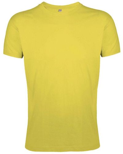 Sol's Regent Slim Fit Short Sleeve T-Shirt () Cotton - Yellow