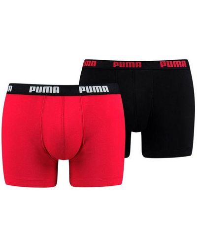 PUMA Basic Boxer 2 Pack Cotton - Red
