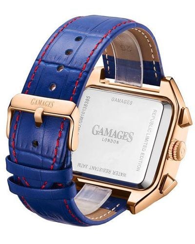 Gamages Of London Limited Edition Hand Assembled Republic Automatic Leather - Blue