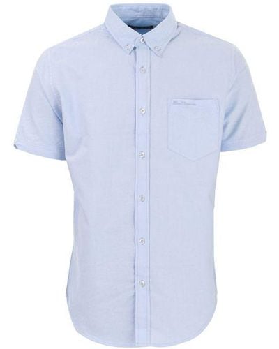 Ben Sherman Oxford Short Sleeve Shirt - Blue