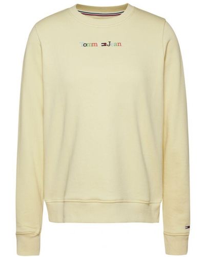 Tommy Hilfiger Sweaters Reg Serif Color Sweater Geel - Naturel