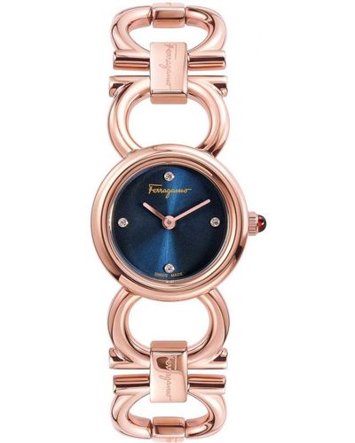 Ferragamo Double Gancini Rose Watch Sfyd00421 Stainless Steel (Archived) - Blue