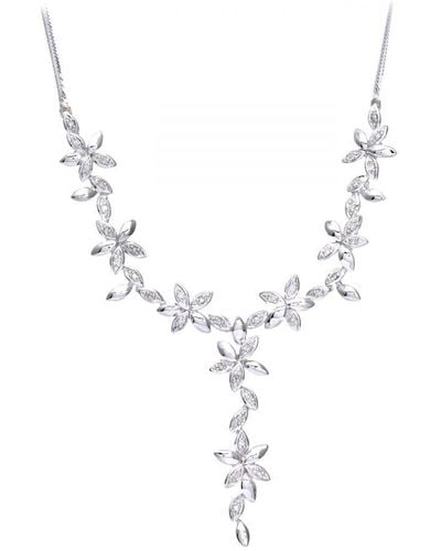 DIAMANT L'ÉTERNEL 9ct Witgouden Diamanten Halsketting - Metallic