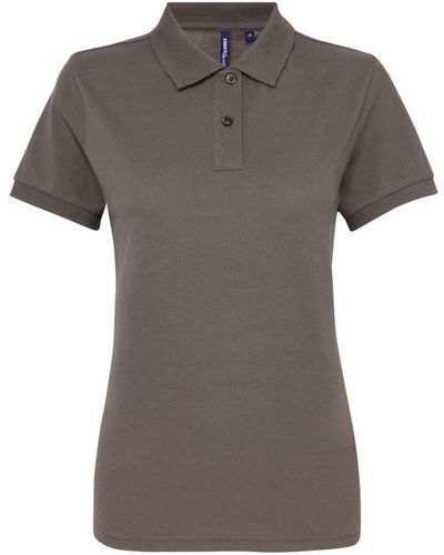 Asquith & Fox Ladies Short Sleeve Performance Blend Polo Shirt (Slate) - Grey