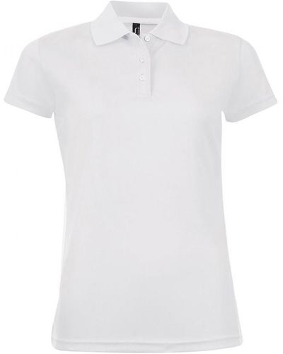 Sol's Ladies Performer Short Sleeve Pique Polo Shirt () - White