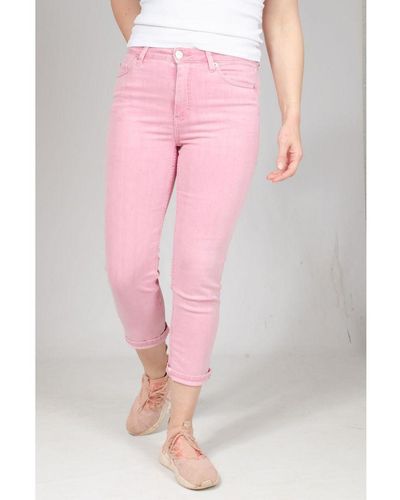 Marks & Spencer Cigarette Cropped Jeans Cotton - Pink