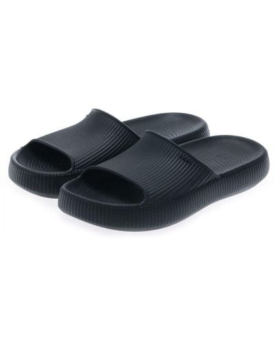 Zaxy Womenss Leveza Slide Sandals - Blue