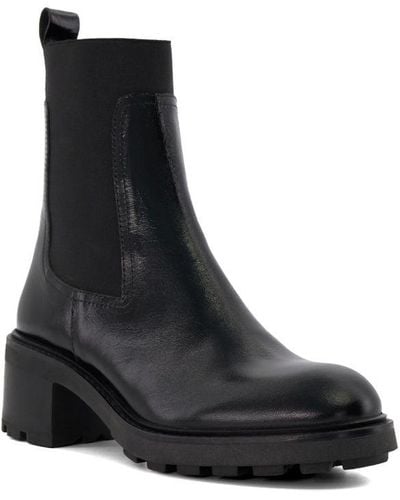 Dune Ladies Perfect - Block-heeled Ankle Boots Leather - Black