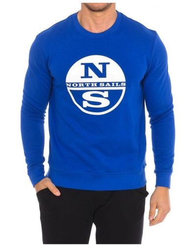 North Sails Long-Sleeved Crew-Neck Sweatshirt 9024130 - Blue