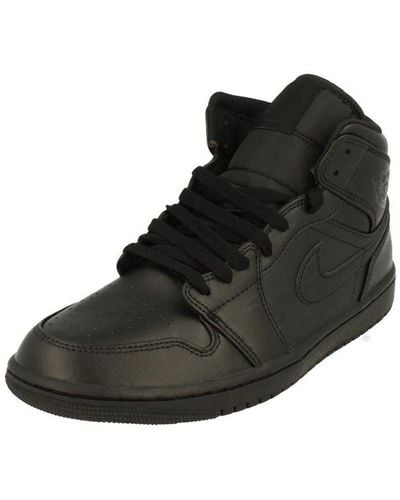 Nike Air Jordan 1 Mid Trainers - Black