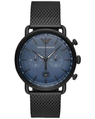 Emporio Armani Aviator Watch Ar11201 - Blue