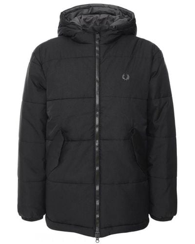 Fred Perry Primaloft Isulated Hooded Jacket - Black