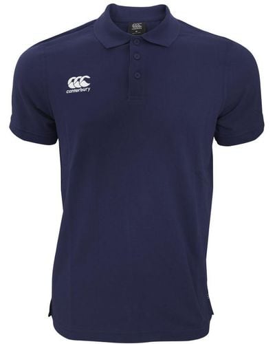 Canterbury Waimak Korte Mouw Pique Polo Shirt (marine) - Blauw