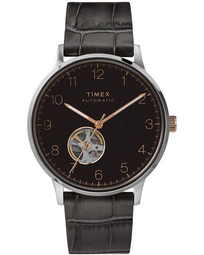 Timex Waterbury Mannen Horloge Grijs Tw2u11600 - Zwart