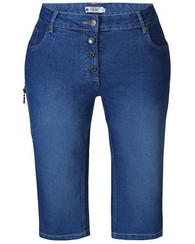 Zhenzi Skinny Capri Jeans Stomp Medium Blue Denim - Blauw