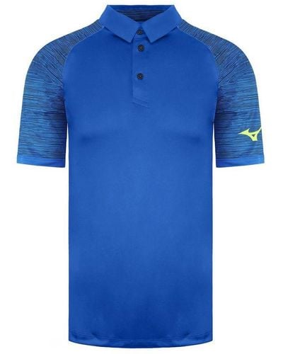 Mizuno Printed Blue Polo Shirt