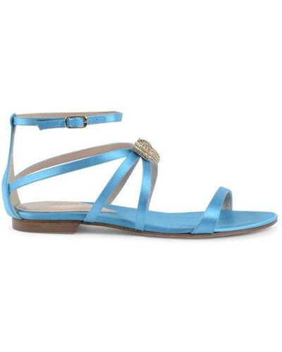 Sky blue flat sandals discount
