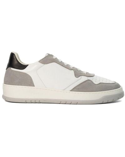 Dune Trent - Leather Lace-up Trainers Leather - White