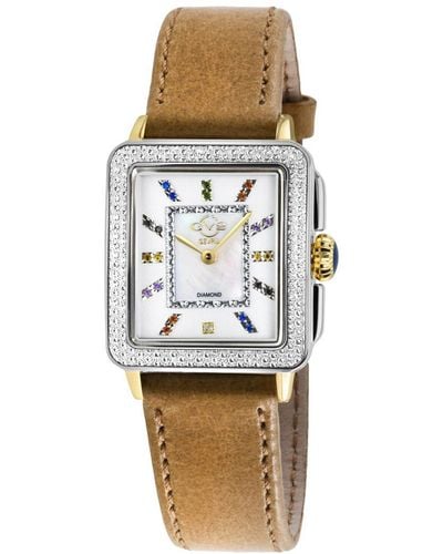 Gv2 Padova Gemstone 12334.1 Light Swiss Quartz Watch - Natural