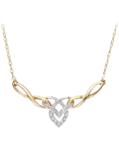 DIAMANT L'ÉTERNEL 9ct Geelgouden Diamanten Halsketting - Metallic