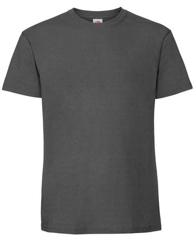 Fruit Of The Loom Iconic Premium Ringspun Cotton T-Shirt (Light Graphite) - Grey