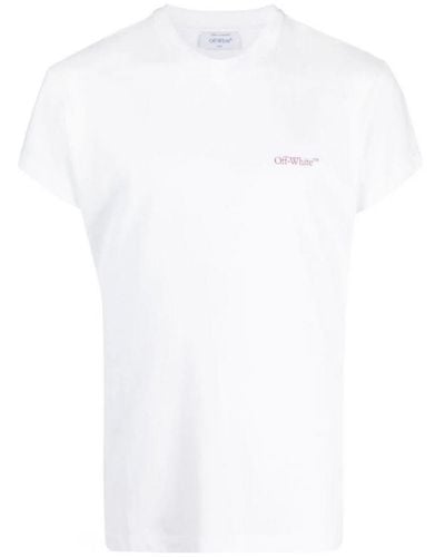 Off-White c/o Virgil Abloh Moon Cam Arrow Logo White T-shirt - Wit