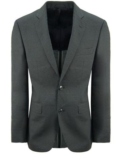 Hackett Tailored Travel Grey Suit Wool - Black