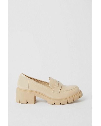 Warehouse Cleated Sole Chunky Loafer - White