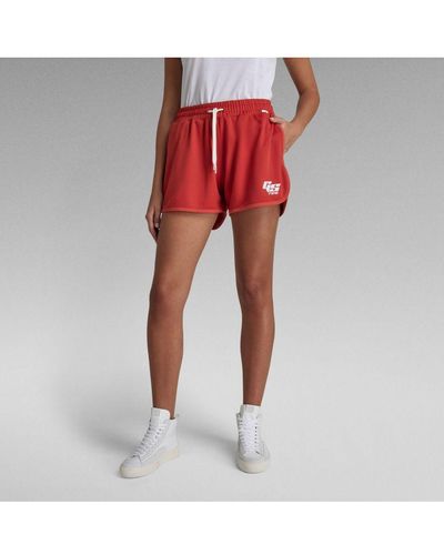 G-Star RAW G-Star Raw Boxed Graphic Sports Shorts - Red