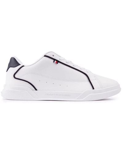 Tommy Hilfiger Lo Cup Leather Sneakers - Wit