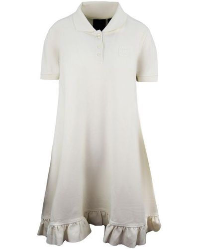 PUMA X Rihanna Fenty Polo Swing Mini Dress Short Sleeve Vanilla 574733 01 Nylon - White