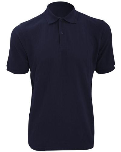 Russell Russell Ripple Collar & Manchet Poloshirt Met Korte Mouwen (franse Marine) - Blauw