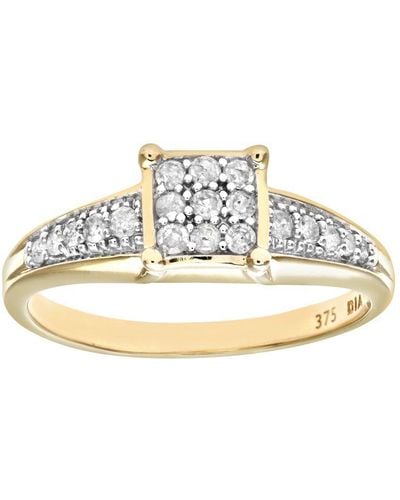 DIAMANT L'ÉTERNEL 9ct Geelgouden Diamanten Ring - Metallic