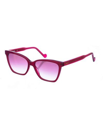 Liu Jo Acetate Sunglasses With Oval Shape Lj727S - Pink