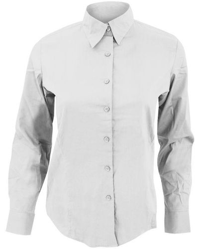 Sol's Ladies Eden Long Sleeve Fitted Work Shirt () - White