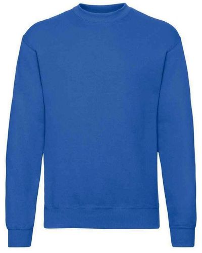 Fruit Of The Loom Adult Classic Drop Shoulder Sweatshirt (Royal) - Blue