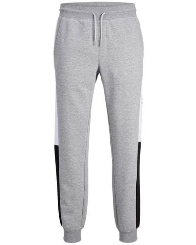 Jack & Jones Slim Fit Joggers Ribbed Cuffs Activewear For - Grey