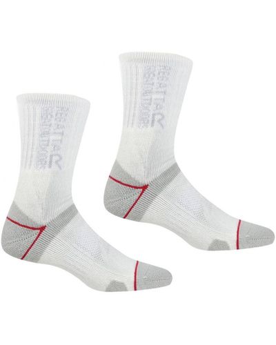 Regatta Ladies Blister Protection Ii Boot Socks (Light Steel/) - White