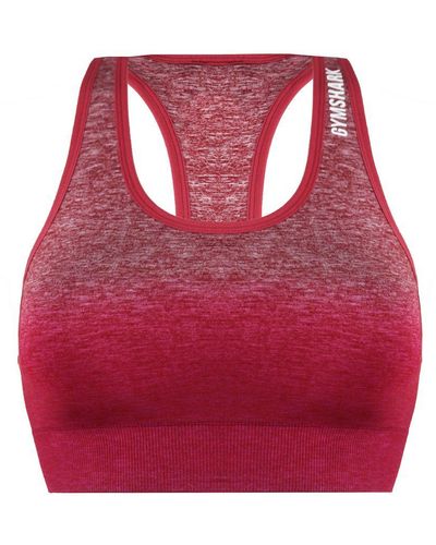 GYMSHARK Seamless Ombre Sports Bra - Red