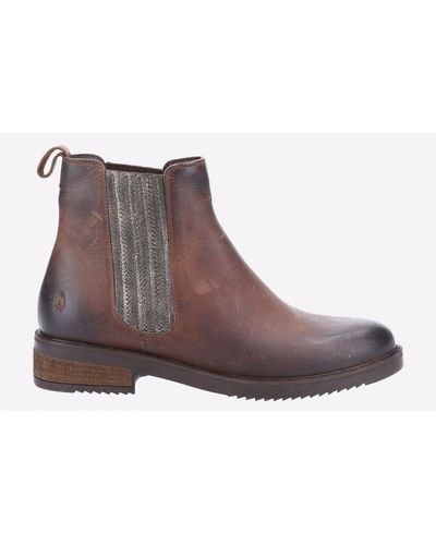 Hush Puppies Stella Memory Foam Ankle Boots - Brown