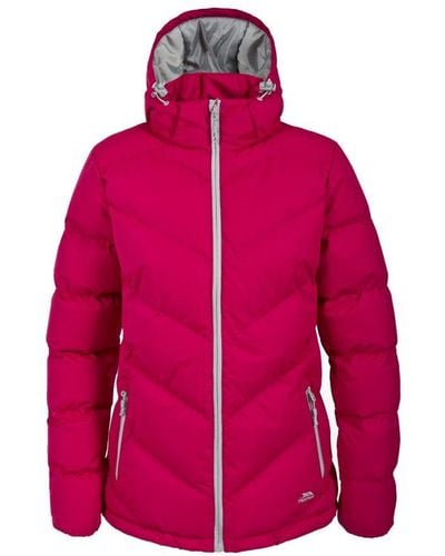 Trespass Ladies Sitka Casual Zip Up Padded Jacket (Cerise) - Pink