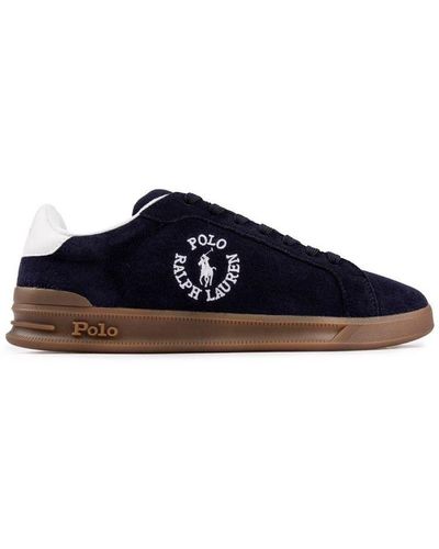 Ralph Lauren Polo Heritage Circle Logo Sneakers - Blauw