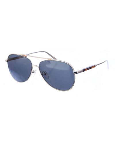 Ferragamo Sf174S Aviator Style Metal Sunglasses - Blue